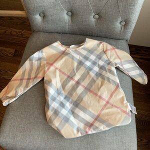 Burberry Baby Plaid Long-Sleeve Bib 6-9 months
